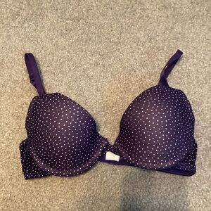 Authentic American Heritage Royal Purple Polka Dot Bra
